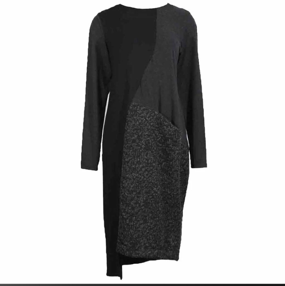 Black Long Sleeve Mock Neck Dress for Work